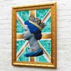 Gold/Teal Queen - Original Print - SOLD by artist Mark Illuminati - Wyecliffe Galleries