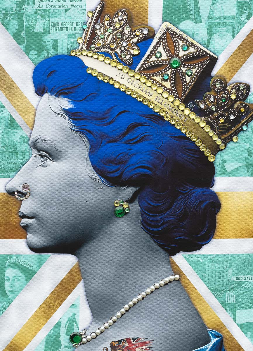 Gold/Teal Queen - Original Print Mark Illuminati Original Print