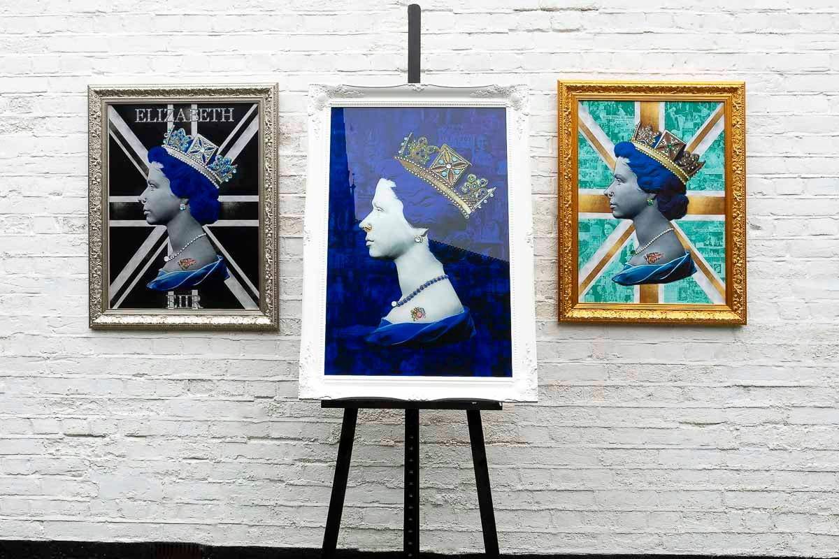 Gold/Teal Queen - Original Print - SOLD by artist Mark Illuminati - Wyecliffe Galleries