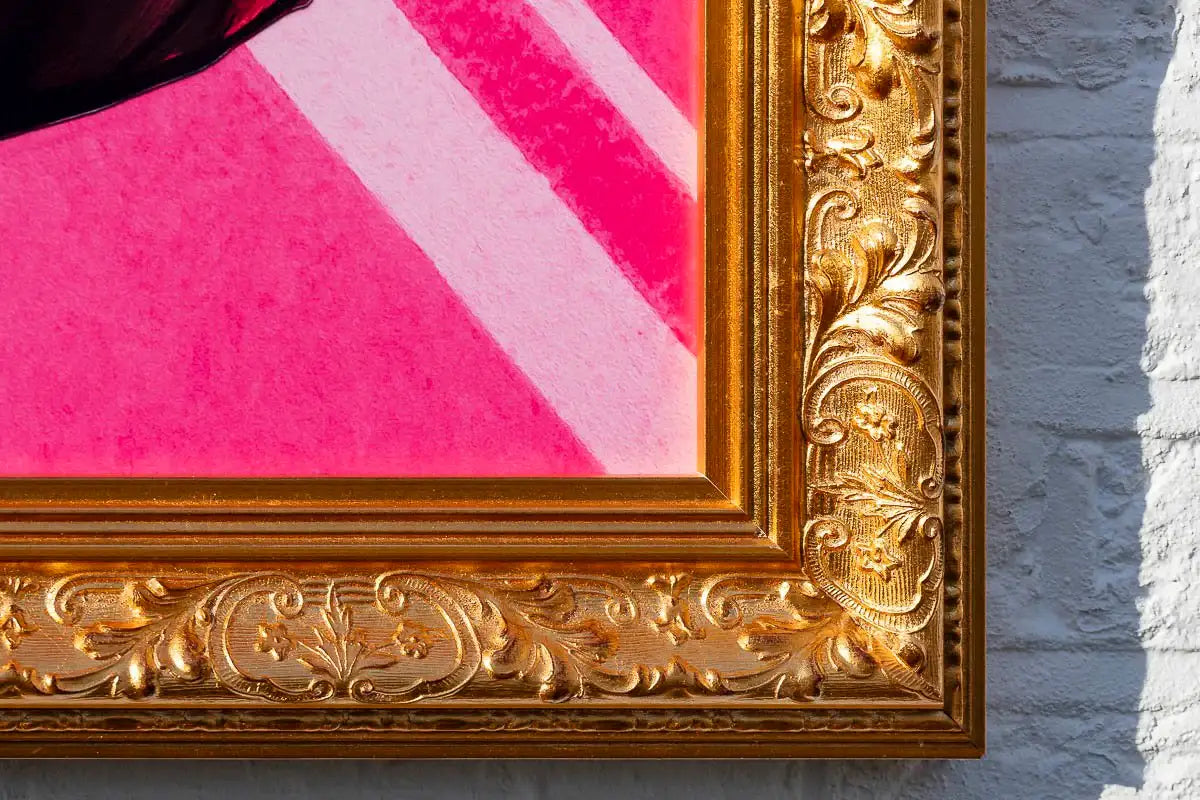 Pink Queen on Metal - Original - SOLD by artist Mark Illuminati - Wyecliffe Galleries