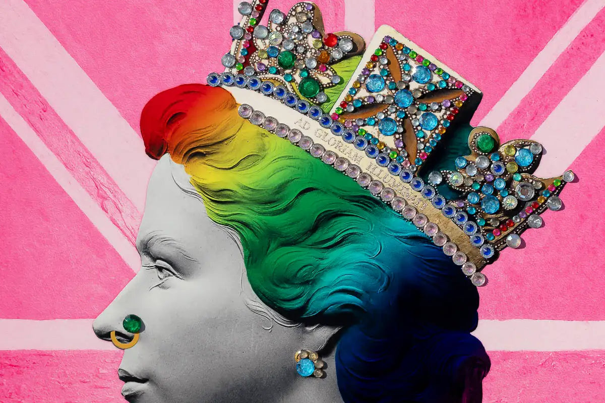 Pink Queen on Metal - Original - SOLD by artist Mark Illuminati - Wyecliffe Galleries