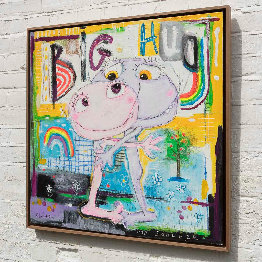 Big Hug - Original by artist Michael Abrams - Wyecliffe Galleries