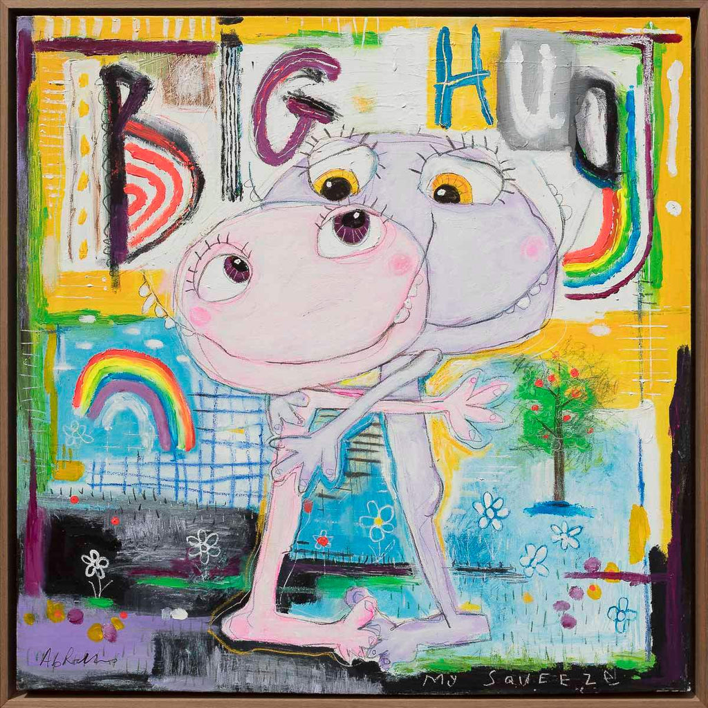 Big Hug - Original by artist Michael Abrams - Wyecliffe Galleries