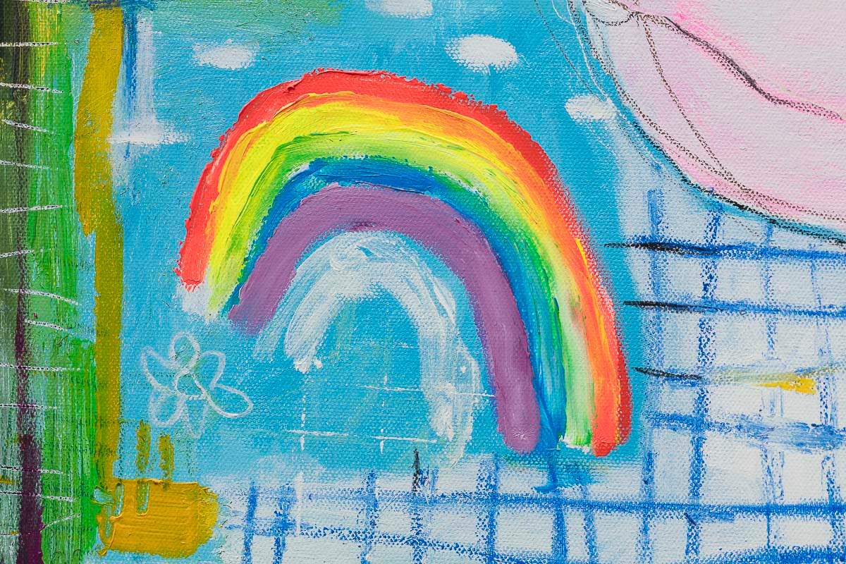 Big Hug - Original by artist Michael Abrams - Wyecliffe Galleries