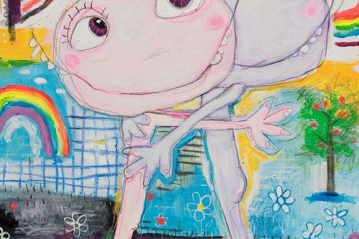 Big Hug - Original by artist Michael Abrams - Wyecliffe Galleries