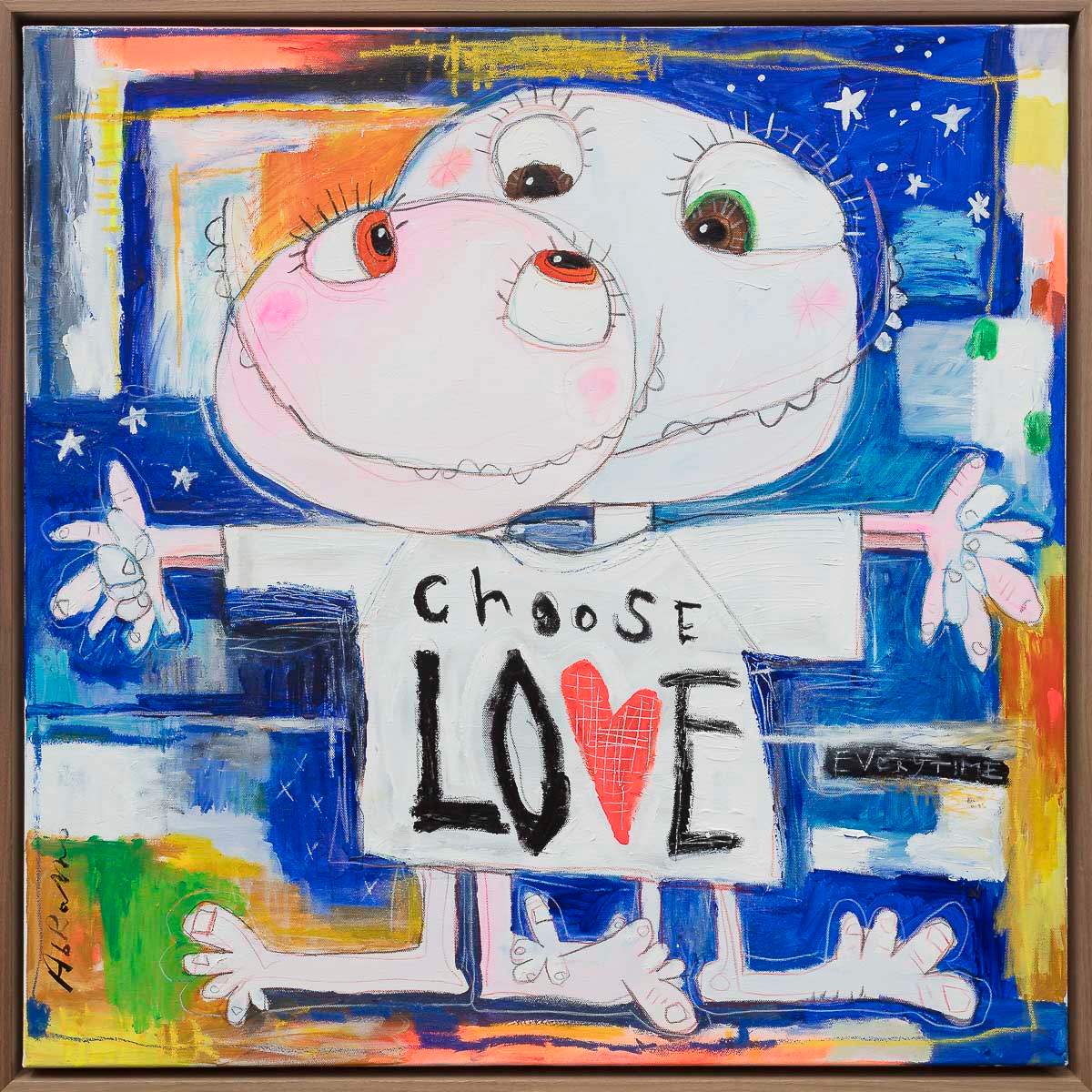 Choose Love - Original by artist Michael Abrams - Wyecliffe Galleries