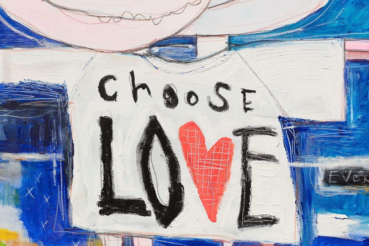 Choose Love - Original by artist Michael Abrams - Wyecliffe Galleries