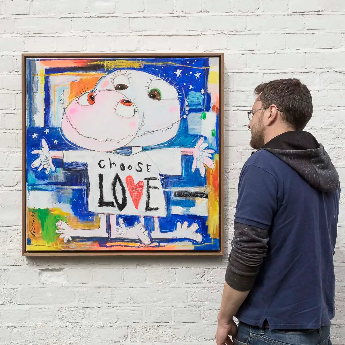 Choose Love - Original by artist Michael Abrams - Wyecliffe Galleries