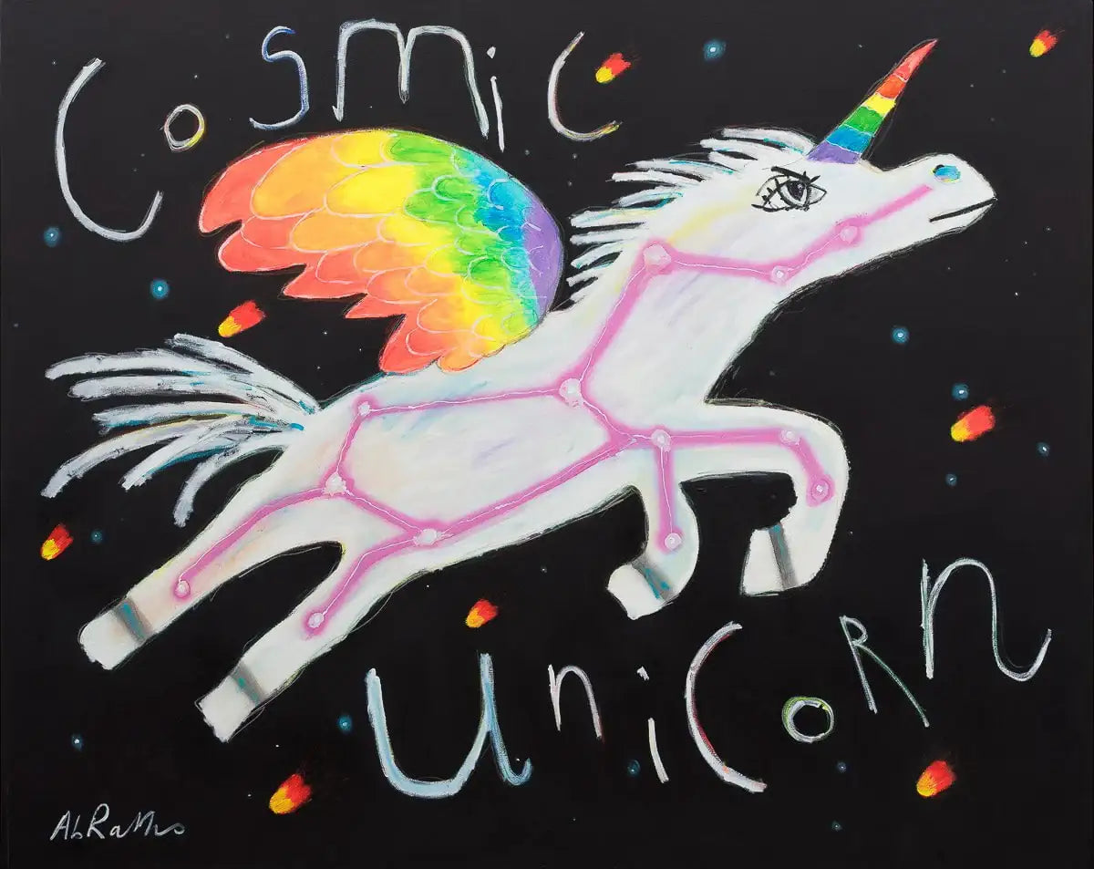 Cosmic Unicorn - Original by artist Michael Abrams - Wyecliffe Galleries