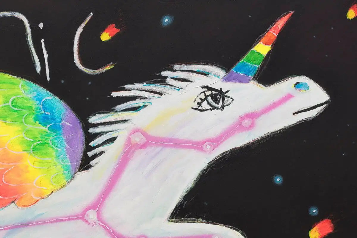 Cosmic Unicorn - Original by artist Michael Abrams - Wyecliffe Galleries