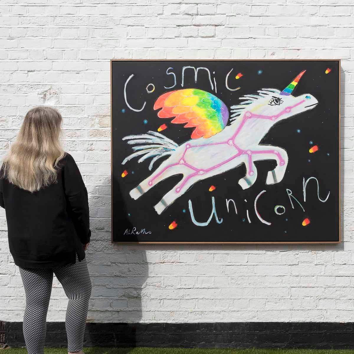 Cosmic Unicorn - Original by artist Michael Abrams - Wyecliffe Galleries