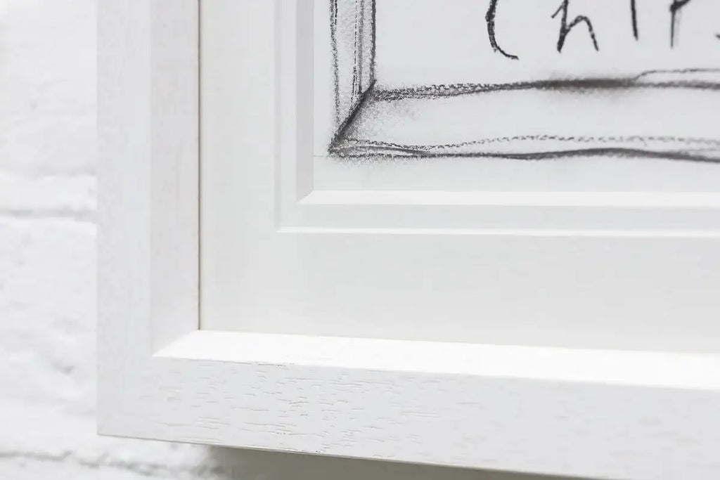 Fish and Chips - Charcoal Study - Original by artist Michael Abrams - Wyecliffe Galleries