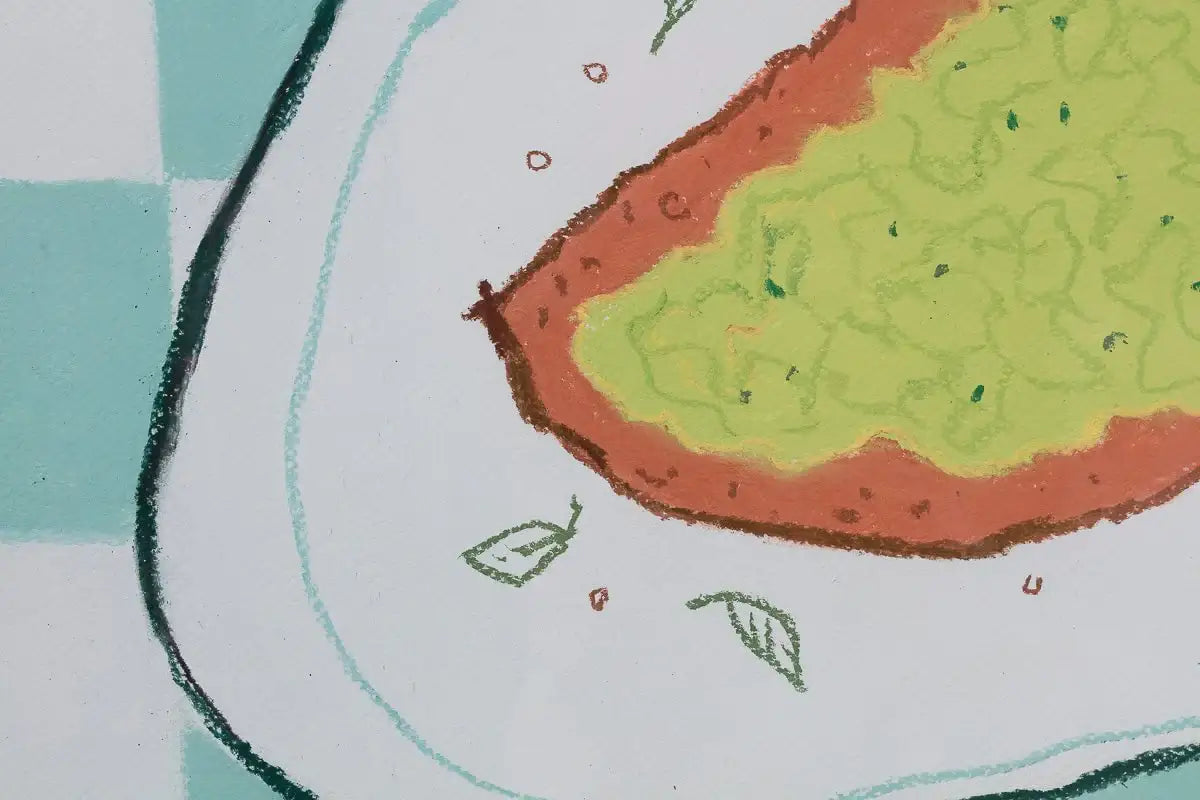 Smashed Avocado - Original by artist Michael Abrams - Wyecliffe Galleries