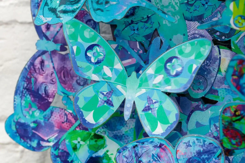 Butterfly - Original Wall Sculpture - SOLD by artist Mina Ricci - Wyecliffe Galleries