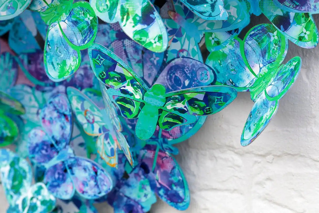 Butterfly - Original Wall Sculpture - SOLD by artist Mina Ricci - Wyecliffe Galleries