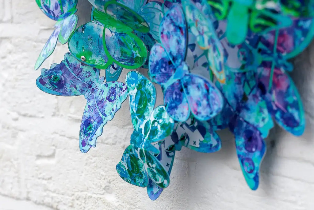 Butterfly - Original Wall Sculpture - SOLD by artist Mina Ricci - Wyecliffe Galleries