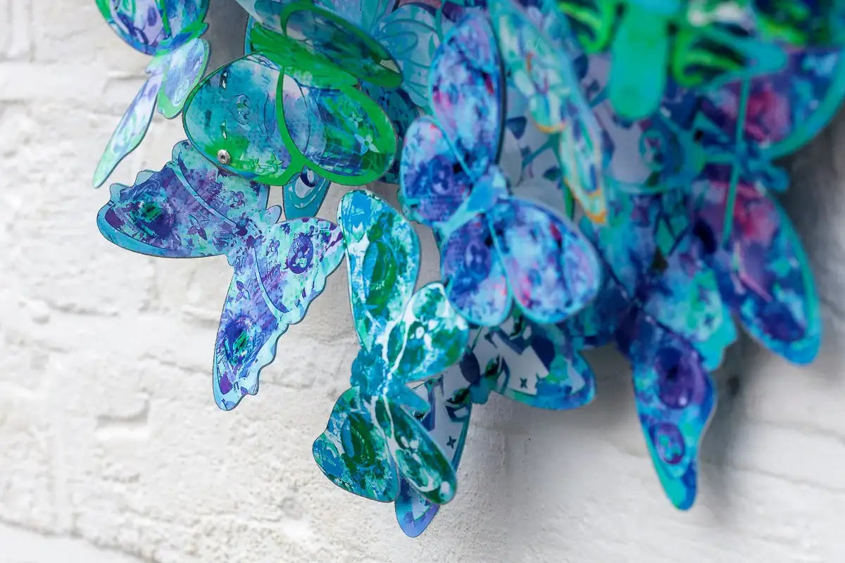 Butterfly - Original Wall Sculpture - SOLD by artist Mina Ricci - Wyecliffe Galleries