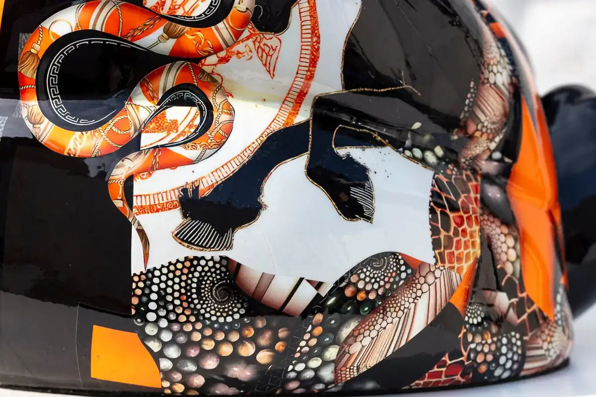 Hermes Boxing Panda (Orange) - Original - SOLD by artist Naor - Wyecliffe Galleries