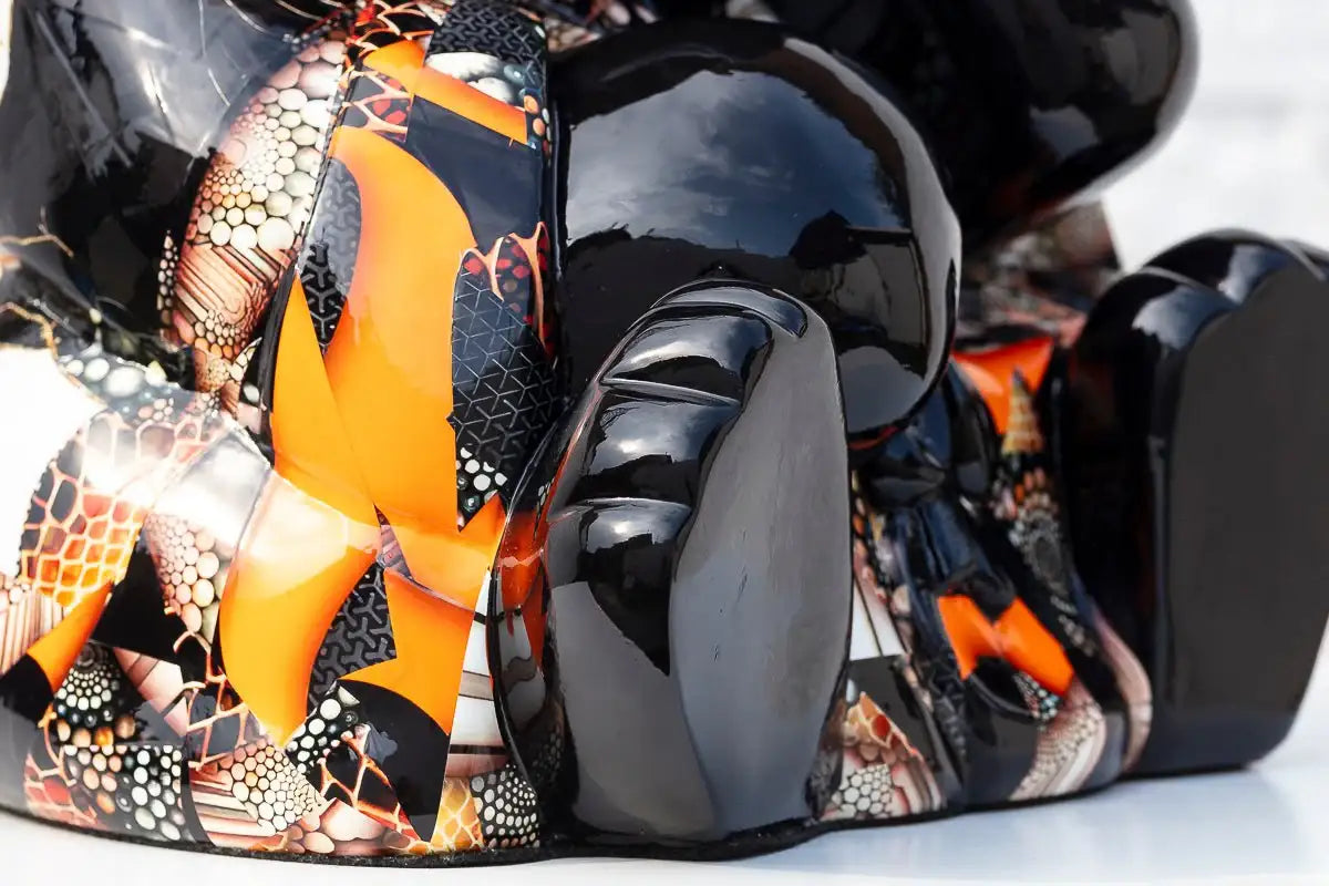 Hermes Boxing Panda (Orange) - Original - SOLD by artist Naor - Wyecliffe Galleries