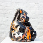 Hermes Boxing Panda (Orange) - Original - SOLD by artist Naor - Wyecliffe Galleries