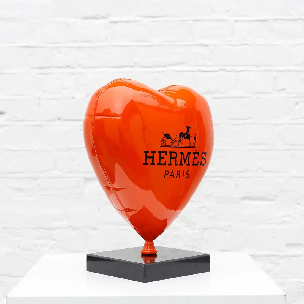 Hermes Heart Balloon II - Original Sculpture - SOLD by artist Naor - Wyecliffe Galleries