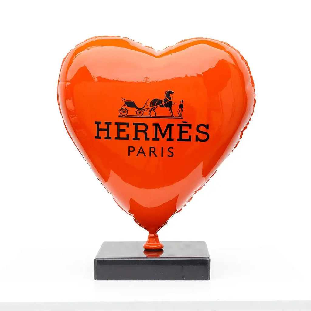 Hermes Heart Balloon II - Original Sculpture - SOLD by artist Naor - Wyecliffe Galleries