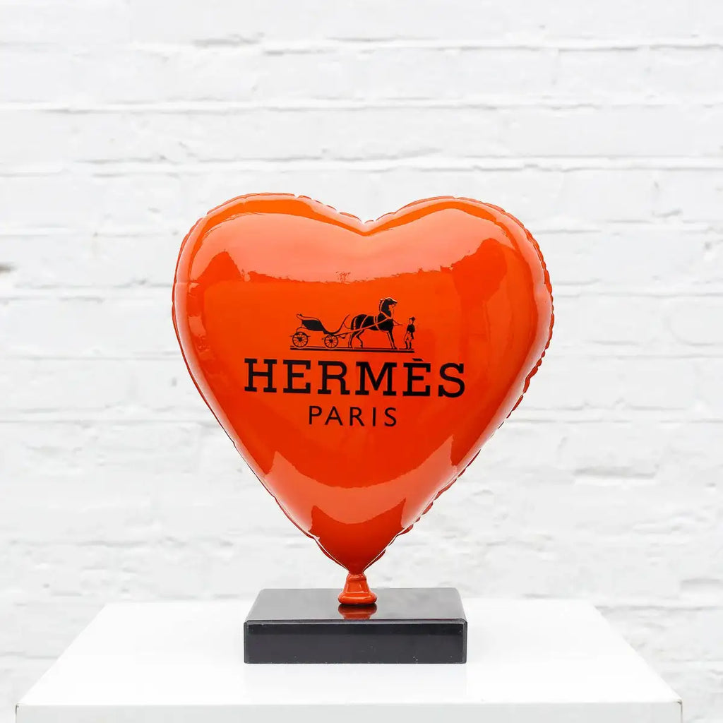 Hermes Heart Balloon II - Original Sculpture - SOLD by artist Naor - Wyecliffe Galleries