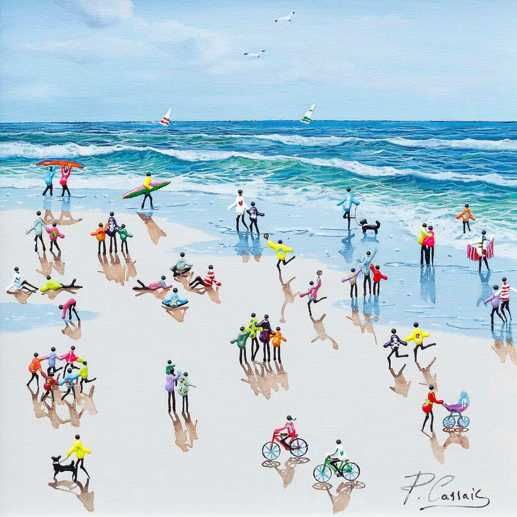 Beach Holiday - Original - SOLD by artist Paola Cassais - Wyecliffe Galleries