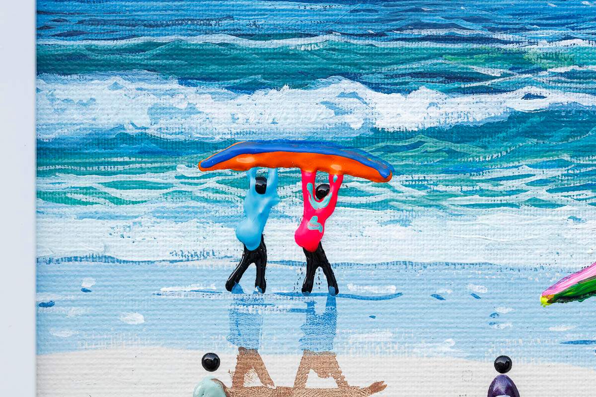 Beach Holiday - Original - SOLD by artist Paola Cassais - Wyecliffe Galleries