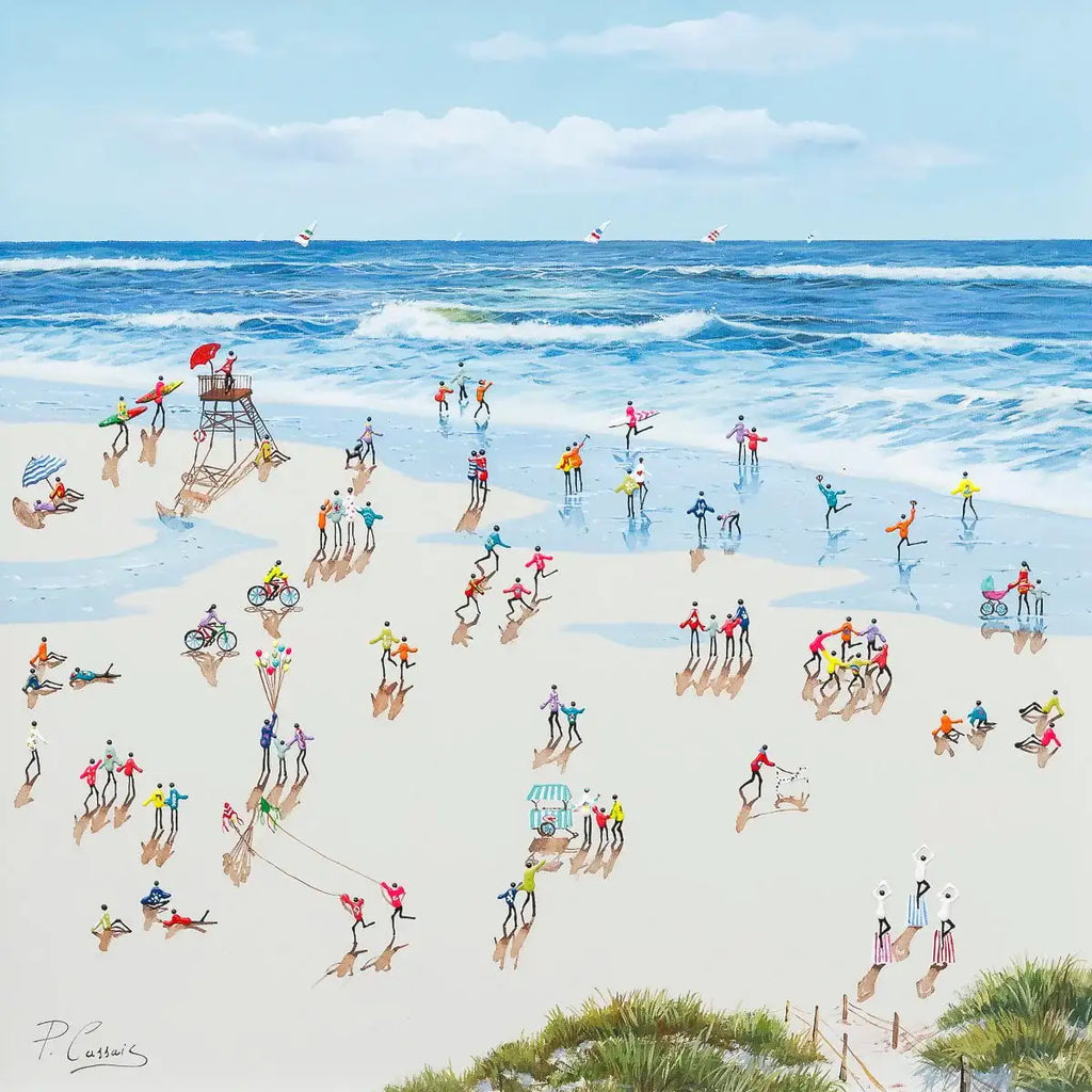 Beach Joy - Original - SOLD by artist Paola Cassais - Wyecliffe Galleries