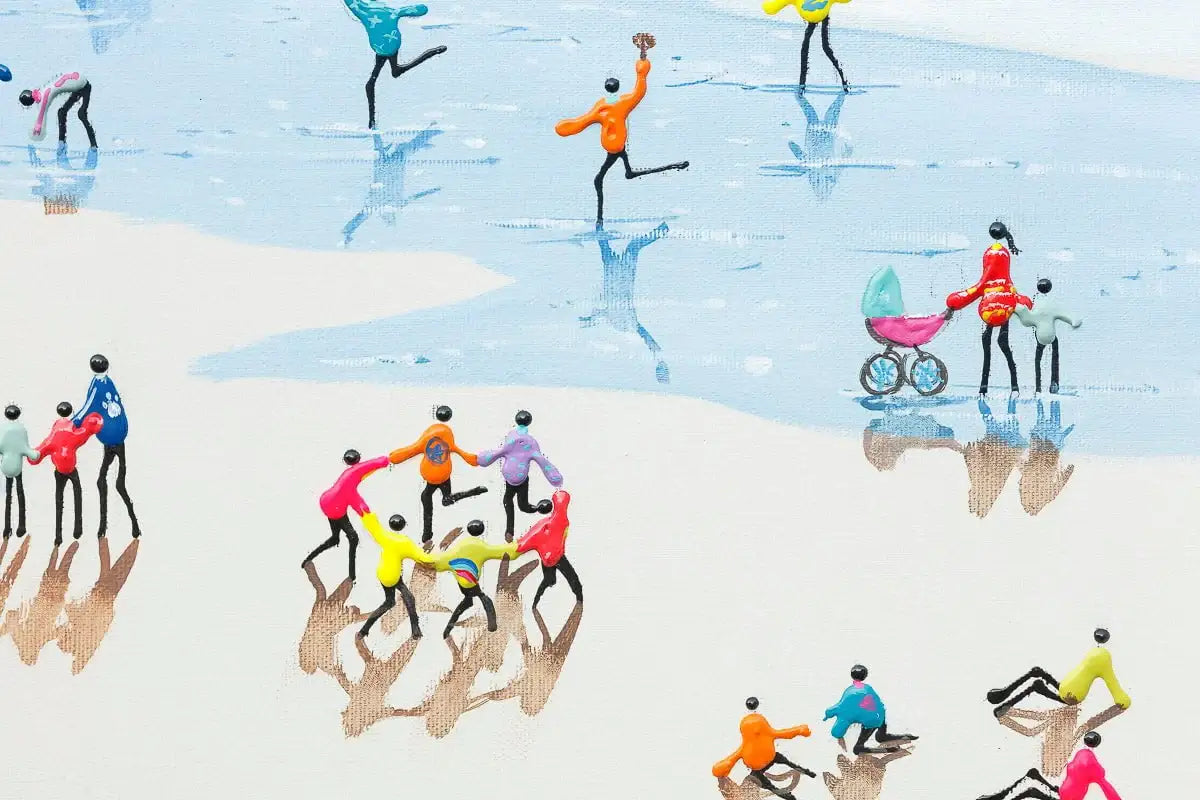 Beach Joy - Original - SOLD by artist Paola Cassais - Wyecliffe Galleries