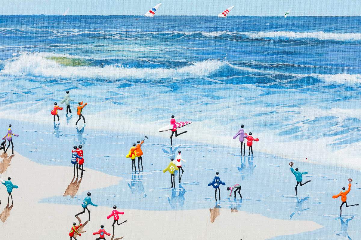 Beach Joy - Original - SOLD by artist Paola Cassais - Wyecliffe Galleries