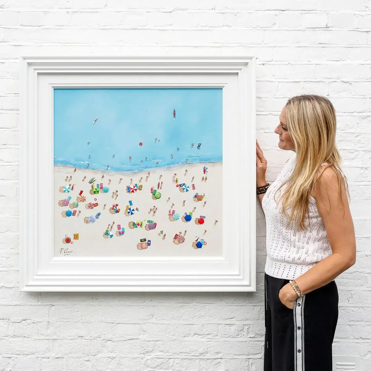 Beach Vibes - Original - SOLD by artist Paola Cassais - Wyecliffe Galleries