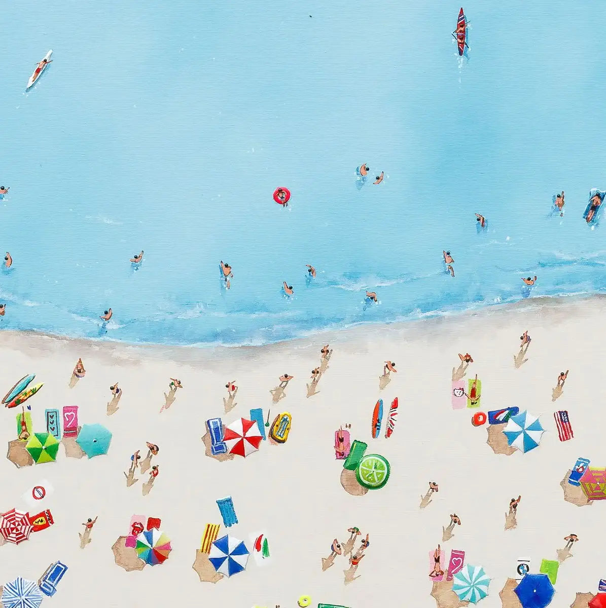 Beach Vibes - Original - SOLD by artist Paola Cassais - Wyecliffe Galleries