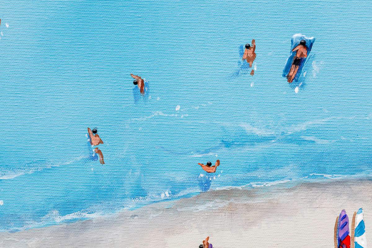 Beach Vibes - Original - SOLD by artist Paola Cassais - Wyecliffe Galleries