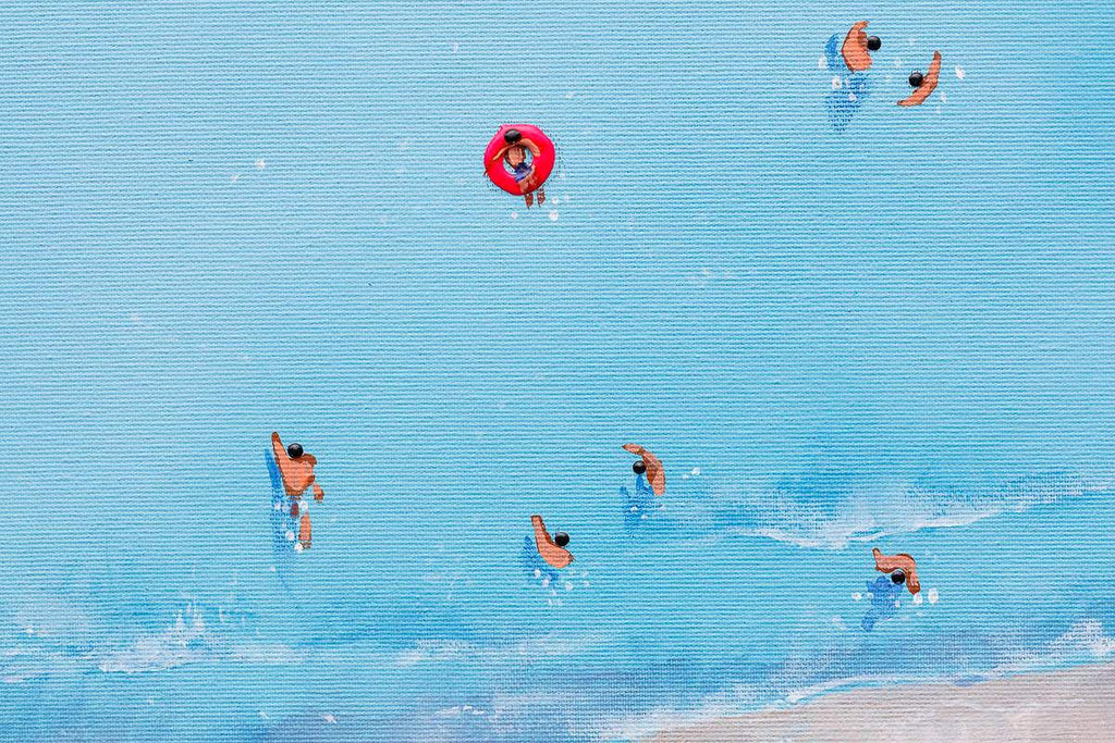 Beach Vibes - Original - SOLD by artist Paola Cassais - Wyecliffe Galleries