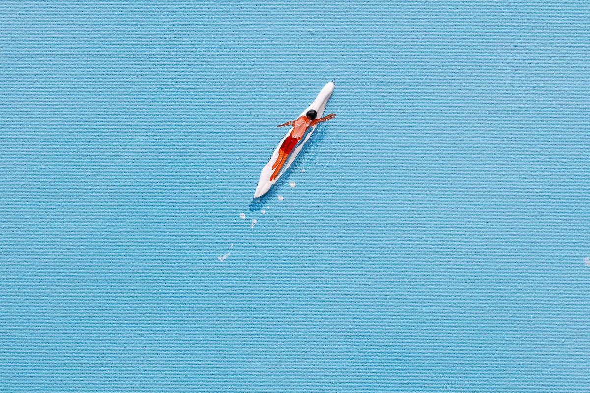 Beach Vibes - Original - SOLD by artist Paola Cassais - Wyecliffe Galleries