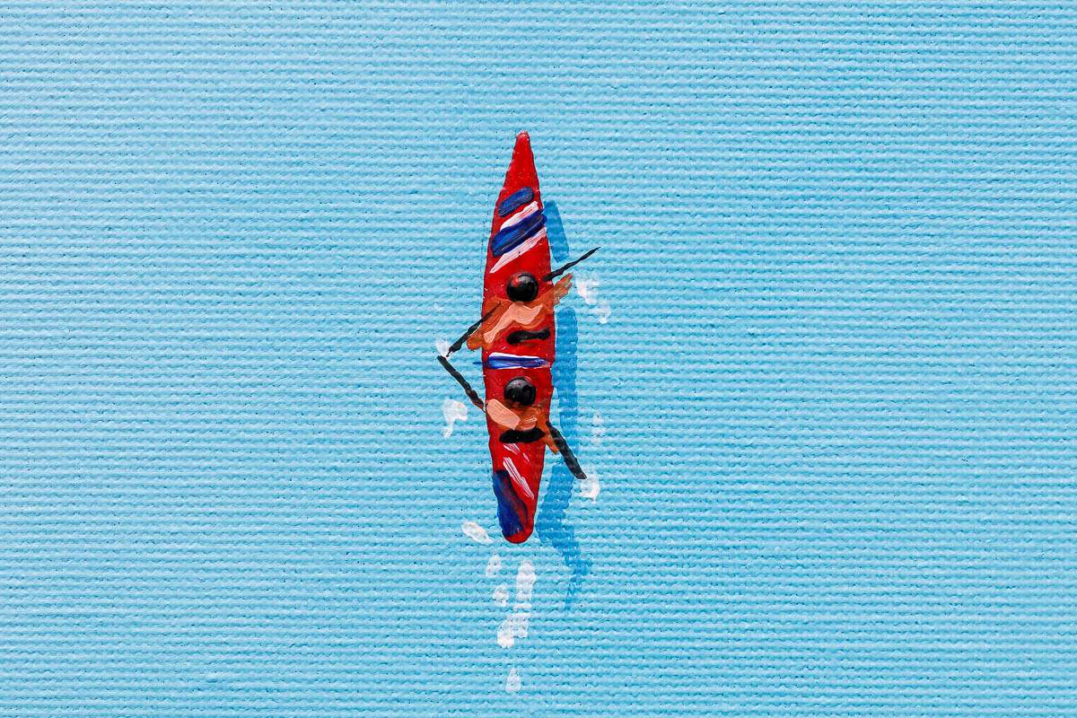 Beach Vibes - Original - SOLD by artist Paola Cassais - Wyecliffe Galleries