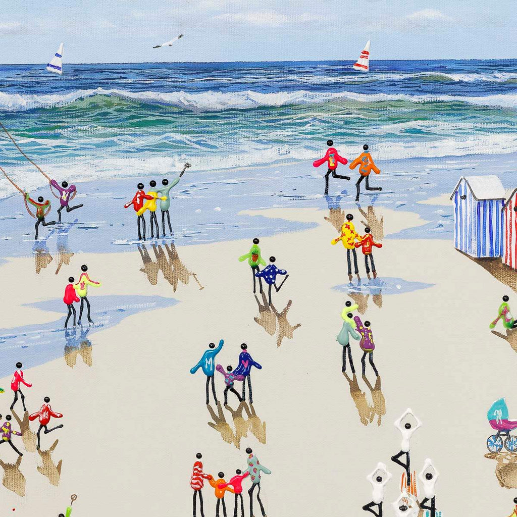 Beachside Fun - Original - SOLD by artist Paola Cassais - Wyecliffe Galleries