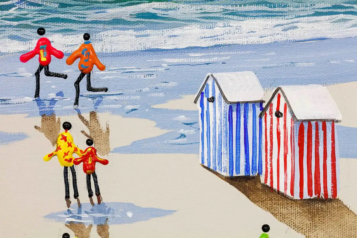 Beachside Fun - Original - SOLD by artist Paola Cassais - Wyecliffe Galleries
