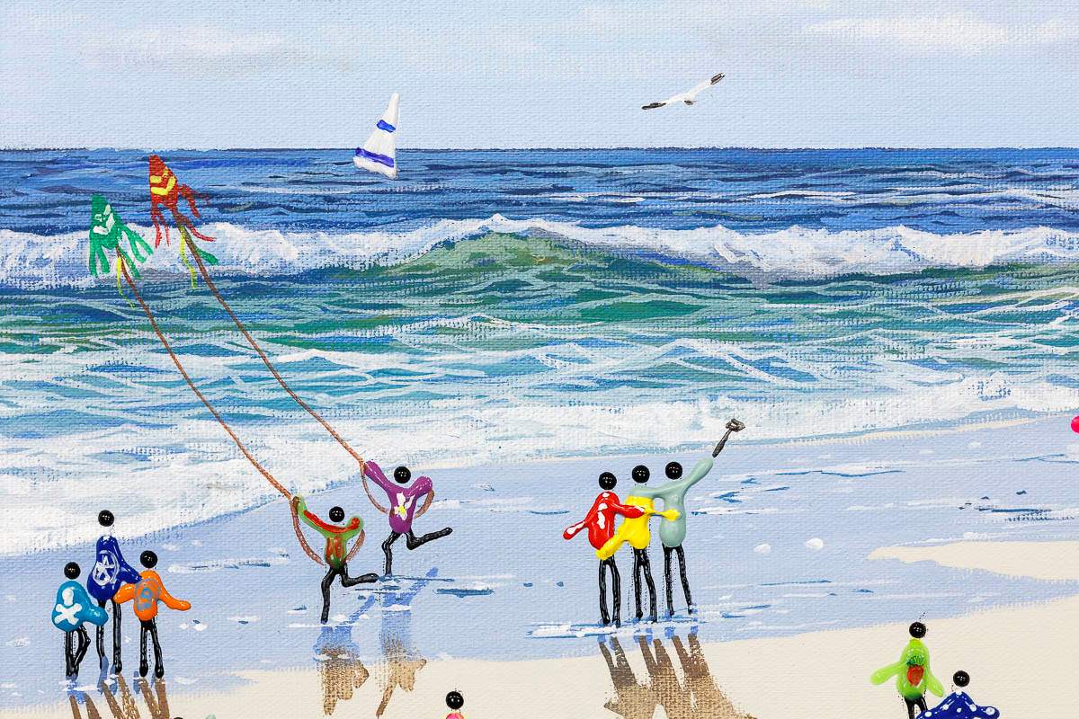 Beachside Fun - Original - SOLD by artist Paola Cassais - Wyecliffe Galleries