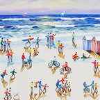 Beachside Love - Original - SOLD by artist Paola Cassais - Wyecliffe Galleries