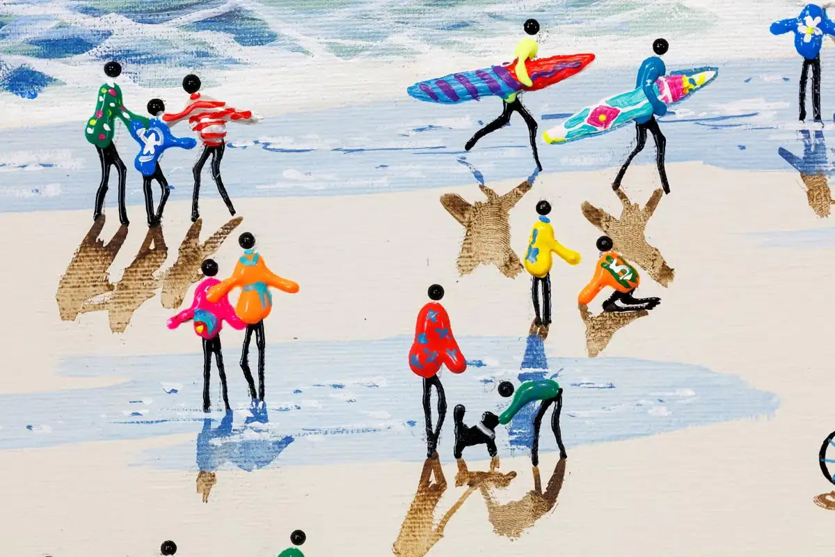 Beachside Love - Original - SOLD by artist Paola Cassais - Wyecliffe Galleries