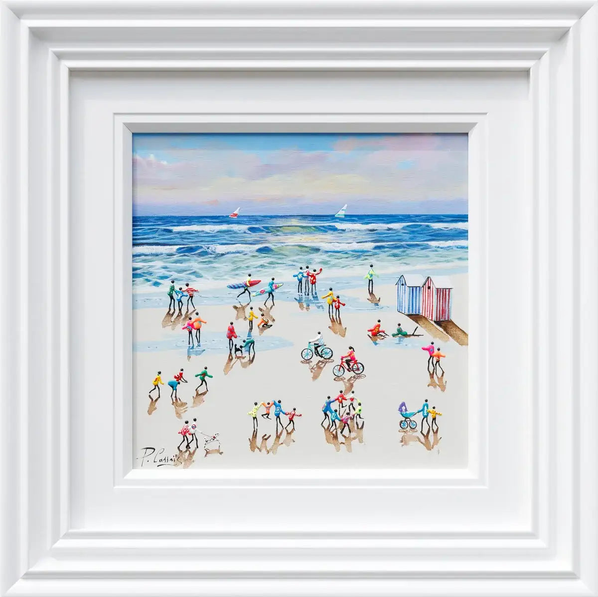 Beachside Love - Original - SOLD by artist Paola Cassais - Wyecliffe Galleries