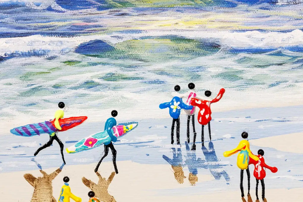 Beachside Love - Original - SOLD by artist Paola Cassais - Wyecliffe Galleries