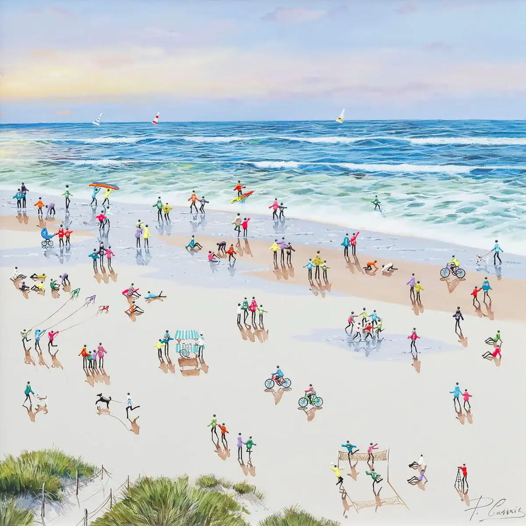 Day At The Beach - Original - SOLD by artist Paola Cassais - Wyecliffe Galleries