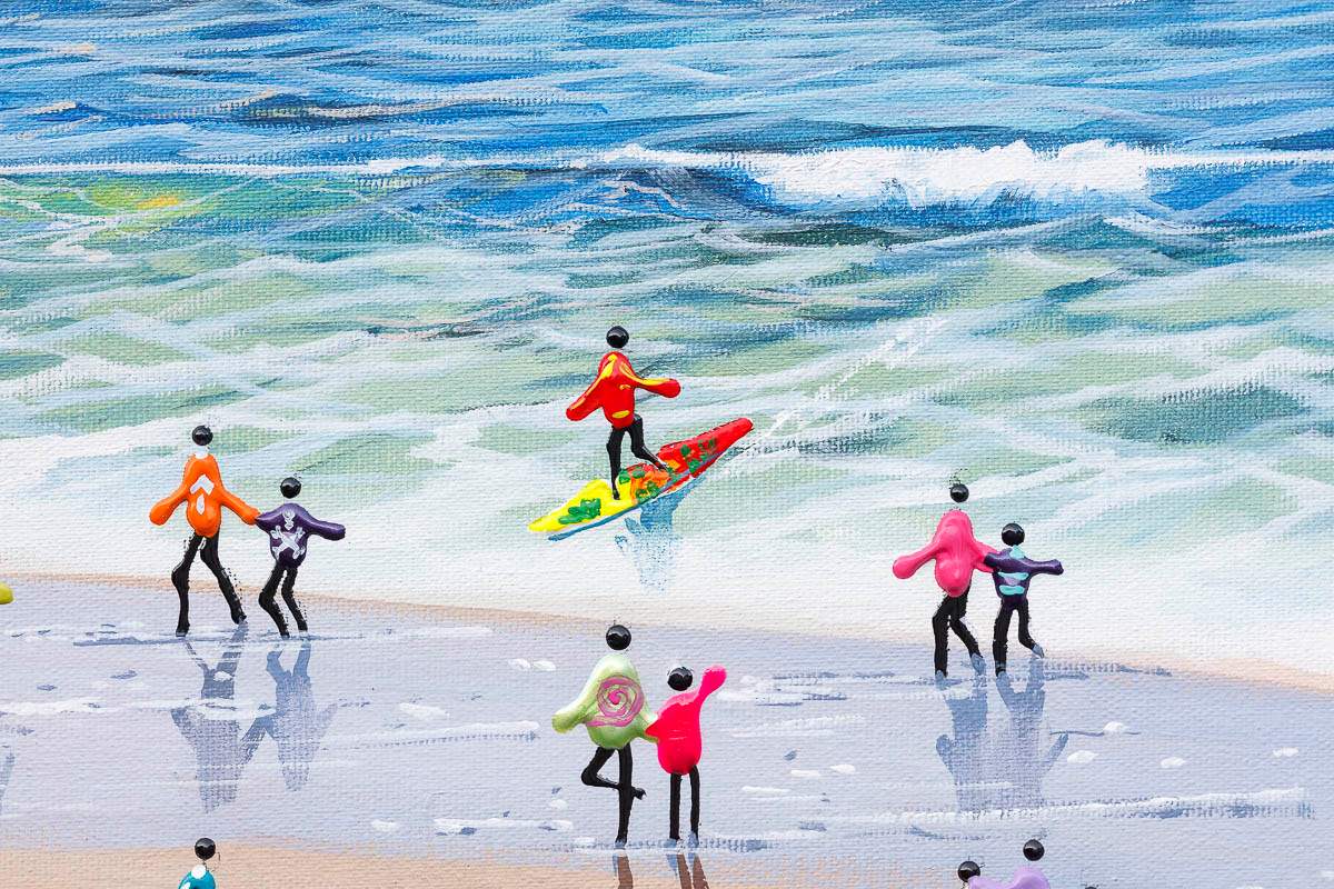 Day At The Beach - Original - SOLD by artist Paola Cassais - Wyecliffe Galleries