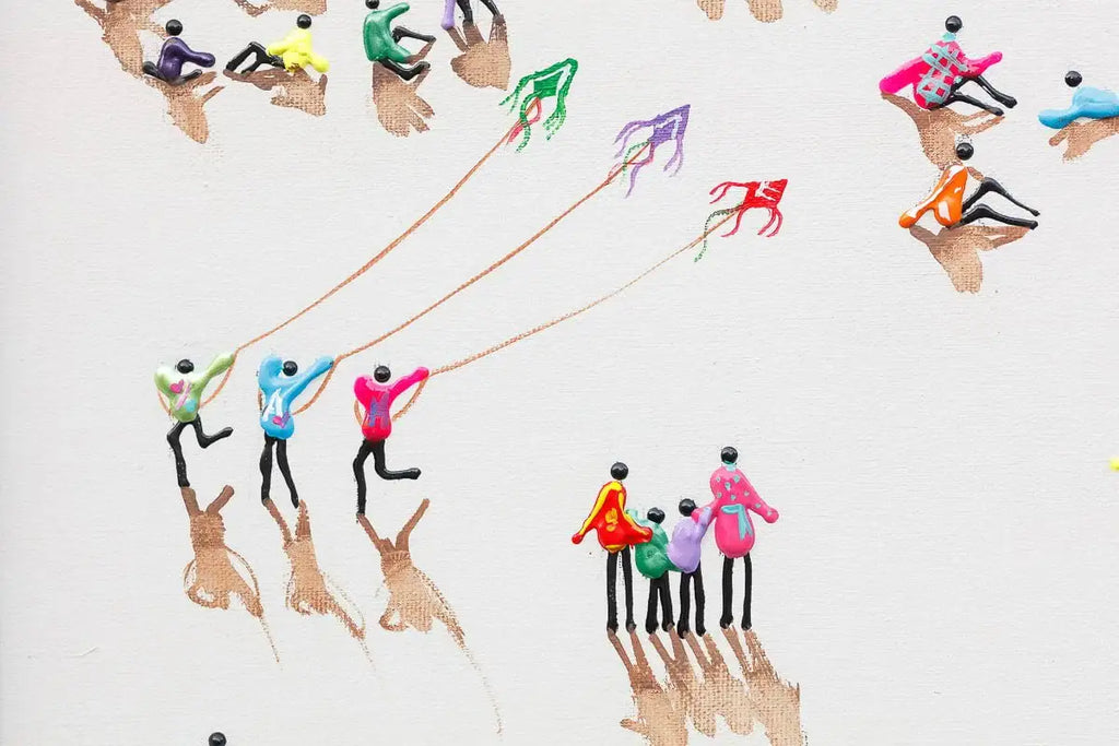 Day At The Beach - Original - SOLD by artist Paola Cassais - Wyecliffe Galleries