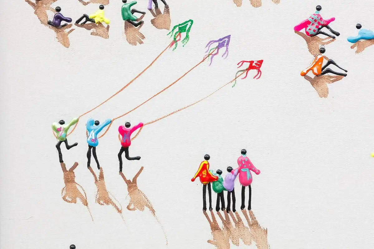 Day At The Beach - Original - SOLD by artist Paola Cassais - Wyecliffe Galleries