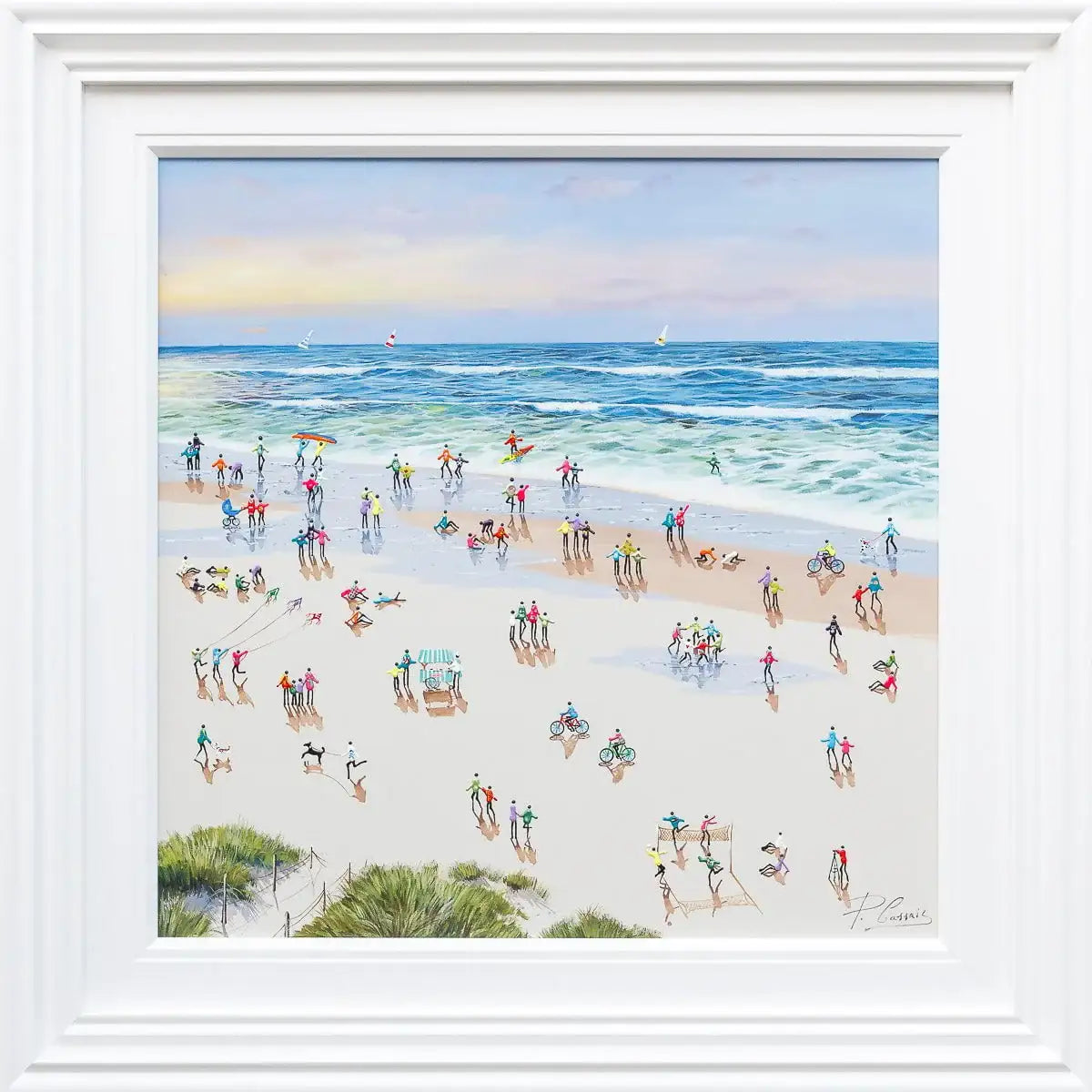 Day At The Beach - Original - SOLD by artist Paola Cassais - Wyecliffe Galleries